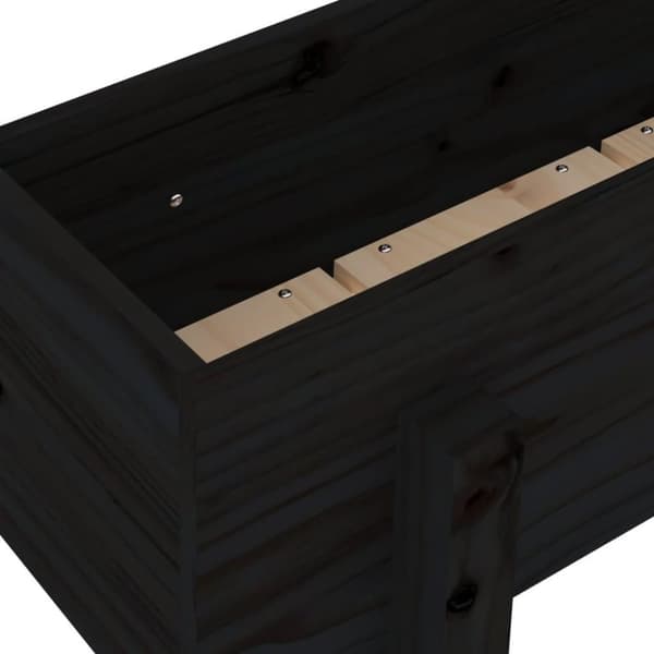 vidaXL Hageplantekasse svart 62x30x38 cm heltre furu