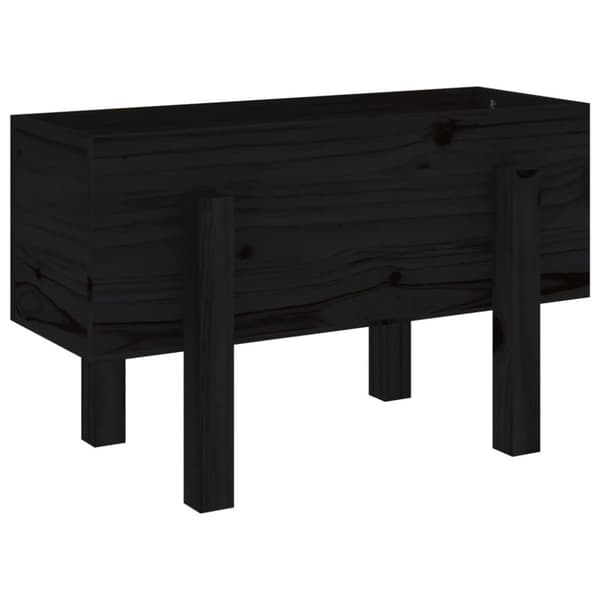 vidaXL Hageplantekasse svart 62x30x38 cm heltre furu
