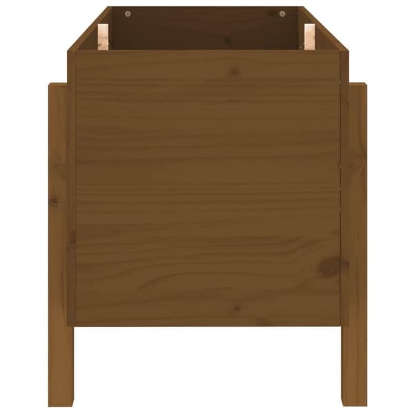 vidaXL Høybed for hage honningbrun 101x50x57 cm heltre furu