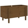 Miniatyrbilde 5 av 9: vidaXL Høybed for hage honningbrun 101x50x57 cm heltre furu