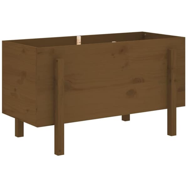 vidaXL Høybed for hage honningbrun 101x50x57 cm heltre furu