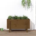 Miniatyrbilde 9 av 9: vidaXL Høybed for hage honningbrun 101x50x57 cm heltre furu