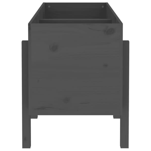 vidaXL Høybed grå 121x50x57 cm heltre gran