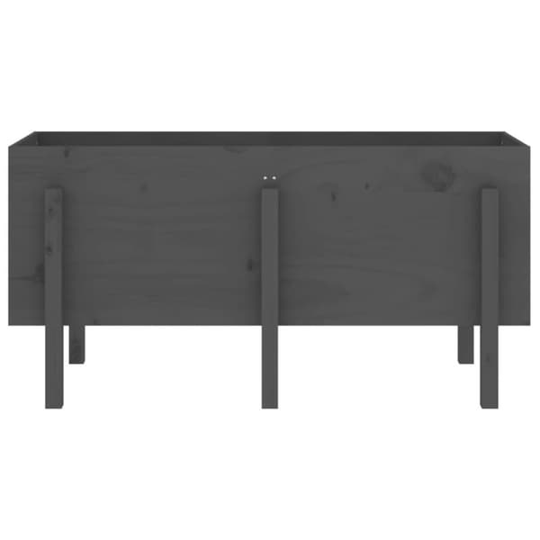 vidaXL Høybed grå 121x50x57 cm heltre gran