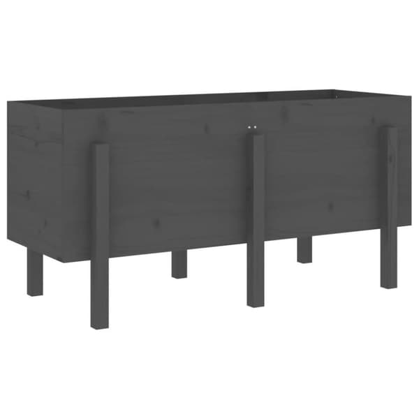 vidaXL Høybed grå 121x50x57 cm heltre gran