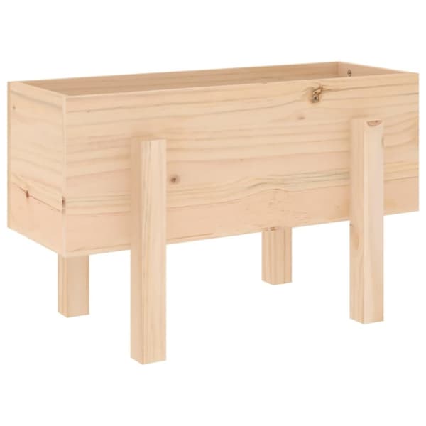 vidaXL Puutarhan kukkalaatikko 62x30x38 cm täysi mänty