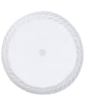 Miniatyrbilde 6 av 8: Hengende Blomsterpotte off-white fiberleire ⌀ 20 cm rund blomsterkrukke i jutesnor med preget mønster