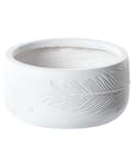 Miniatyrbillede 5 af 7: Plantekrukke Hvid Fiber Ler ø 25 cm Rund Havekrukke Design Indendørs Krukke Frostsikker til Haven Udendørs