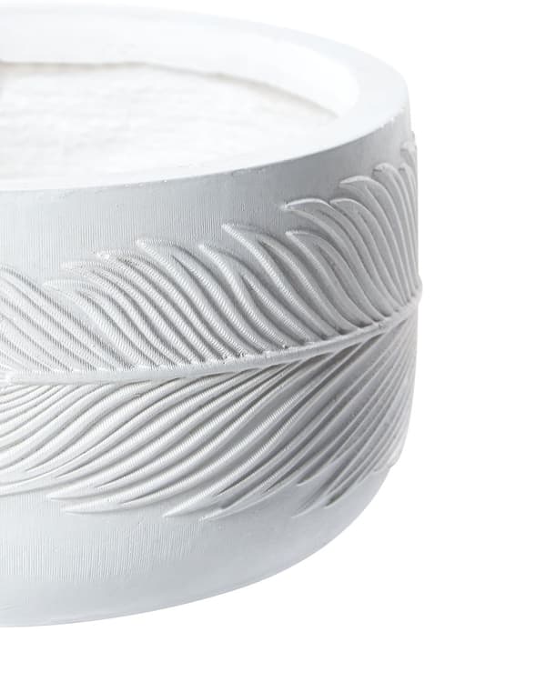 Plantekrukke Hvid Fiber Ler ø 25 cm Rund Havekrukke Design Indendørs Krukke Frostsikker til Haven Udendørs