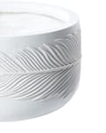 Miniatyrbillede 7 af 7: Plantekrukke Hvid Fiber Ler ø 25 cm Rund Havekrukke Design Indendørs Krukke Frostsikker til Haven Udendørs