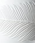 Miniatyrbillede 7 af 7: Plantekrukke Hvid Fiber Ler ø 35 cm Rund Havekrukke Design Stor Indendørs Krukke Frostsikker til Haven Udendørs