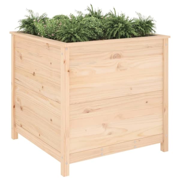 vidaXL Odlingslåda 82,5x82,5x78 cm massiv furu