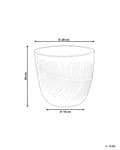 Miniatyrbilde 3 av 7: Blomsterpotte Off-white Fiberleire 28 x 28 x 16 cm Rund form UV-bestandig Bladmotiv Tradisjonell stil Utendørs Hage Dekorasjon Krukke