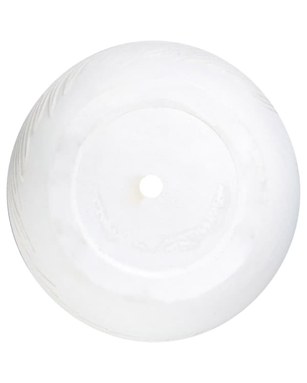 Blomsterpotte Off-white Fiberleire 42 x 42 x 40 cm Rund form UV-bestandig Bladmotiv Tradisjonell stil Utendørs Hage Dekorasjon Krukke