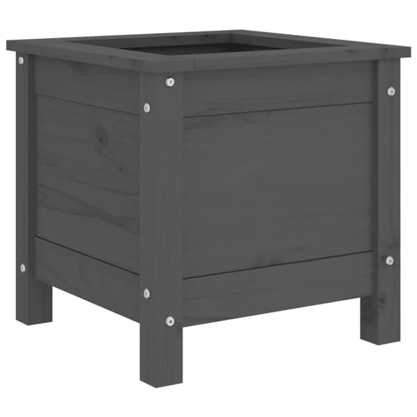vidaXL Hageplantekasse grå 40x40x39 cm heltre furu