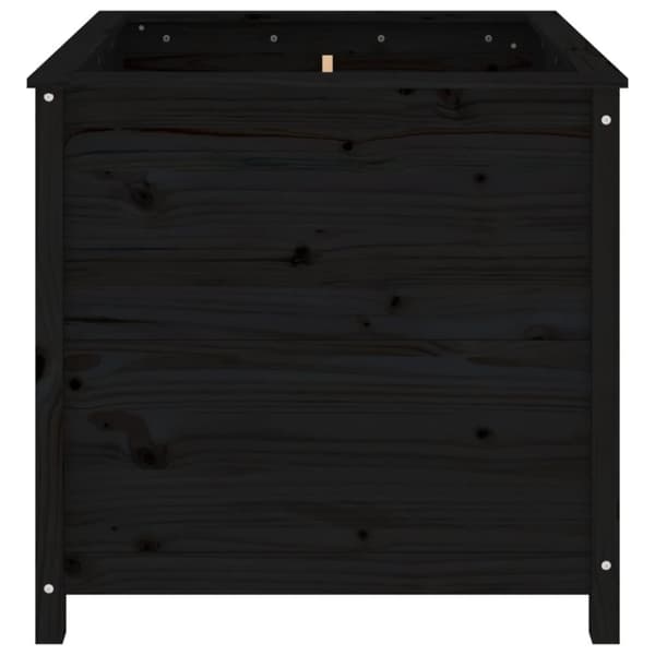 vidaXL plantekasse 82,5x82,5x78 cm massivt fyrretræ sort