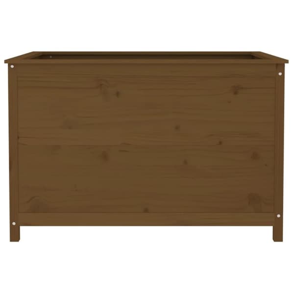 vidaXL højbed 119,5x82,5x78 cm massivt fyrretræ gyldenbrun