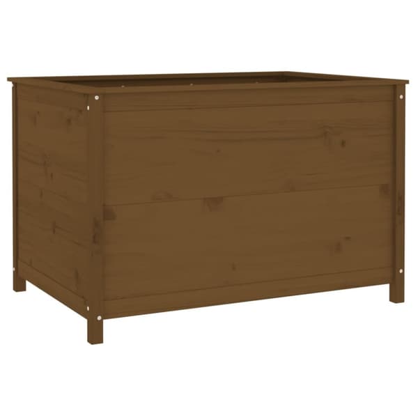vidaXL højbed 119,5x82,5x78 cm massivt fyrretræ gyldenbrun