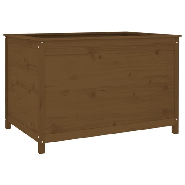 vidaXL højbed 119,5x82,5x78 cm massivt fyrretræ gyldenbrun