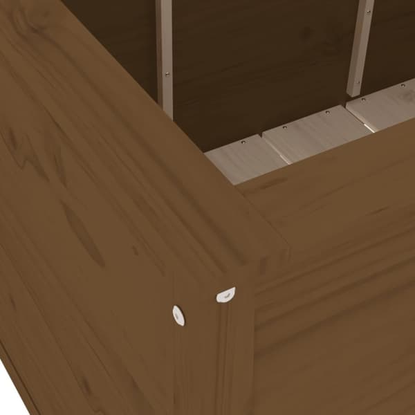 vidaXL Odlingslåda på ben 119,5x82,5x78 cm honungsbrun massiv furu
