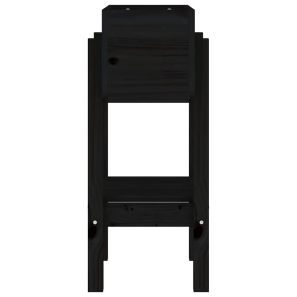 vidaXL plantekasse 62x30x69 cm massivt fyrretræ sort