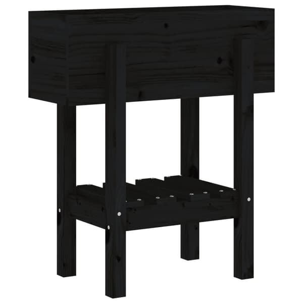 vidaXL Hageplantekasse svart 62x30x69 cm heltre furu