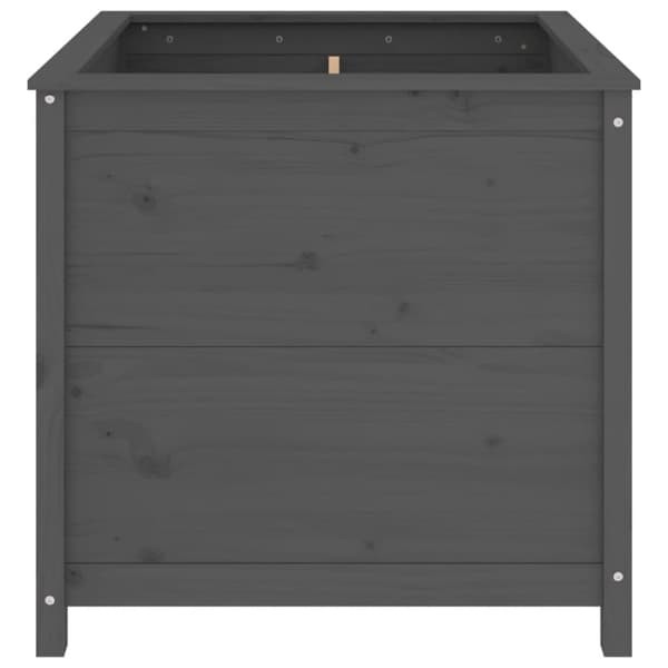 vidaXL Kukkalaatikko harmaa 82,5x82,5x78 cm täysi mänty