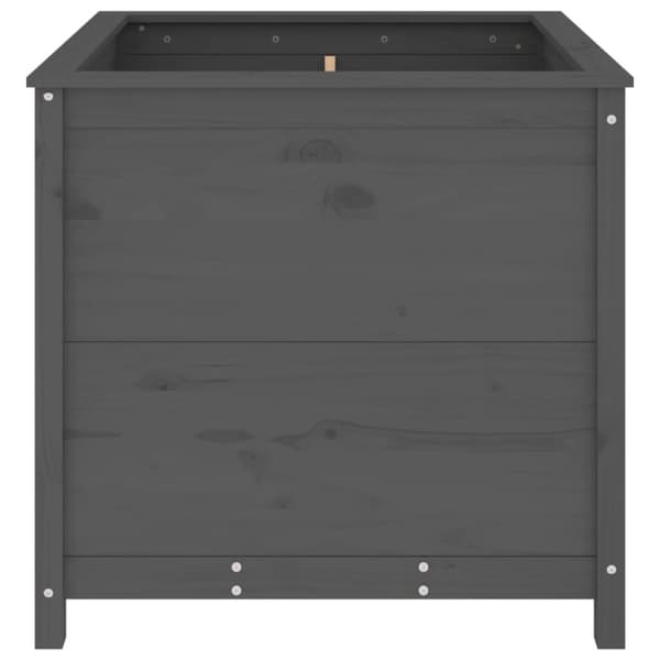 vidaXL Kukkalaatikko harmaa 82,5x82,5x78 cm täysi mänty