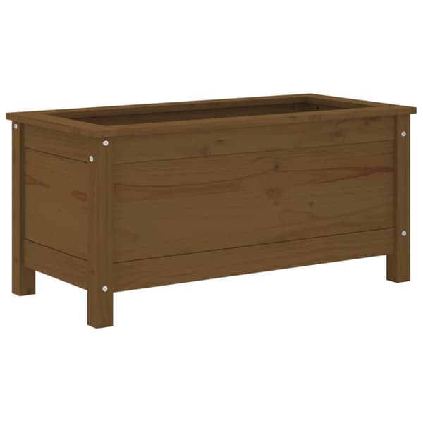 vidaXL plantekasse 82,5x40x39 cm massivt fyrretræ gyldenbrun