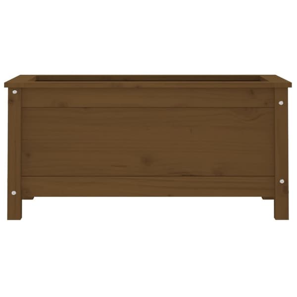 vidaXL plantekasse 82,5x40x39 cm massivt fyrretræ gyldenbrun
