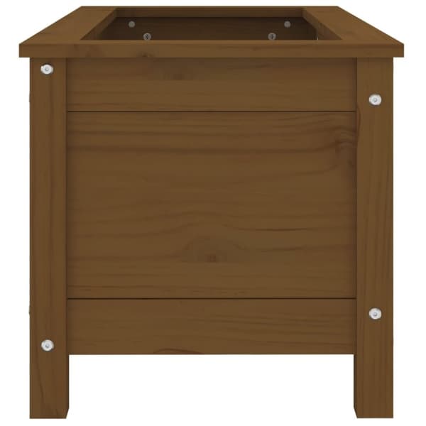 vidaXL plantekasse 82,5x40x39 cm massivt fyrretræ gyldenbrun