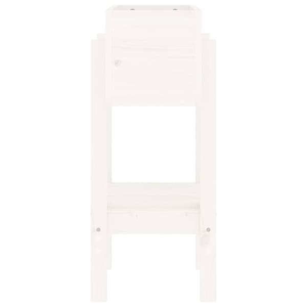 vidaXL Odlingslåda 62x30x69 cm vit massiv furu