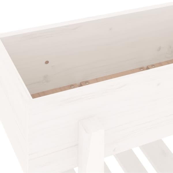 vidaXL Odlingslåda 62x30x69 cm vit massiv furu