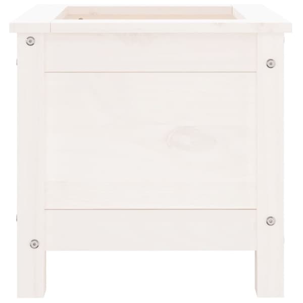 vidaXL Hageplantekasse hvit 40x40x39 cm heltre furu