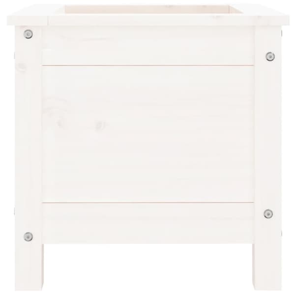 vidaXL Hageplantekasse hvit 40x40x39 cm heltre furu