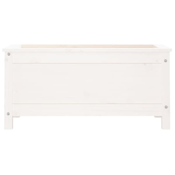 vidaXL Odlingslåda 82,5x40x39 cm vit massiv furu