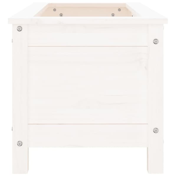 vidaXL Odlingslåda 82,5x40x39 cm vit massiv furu
