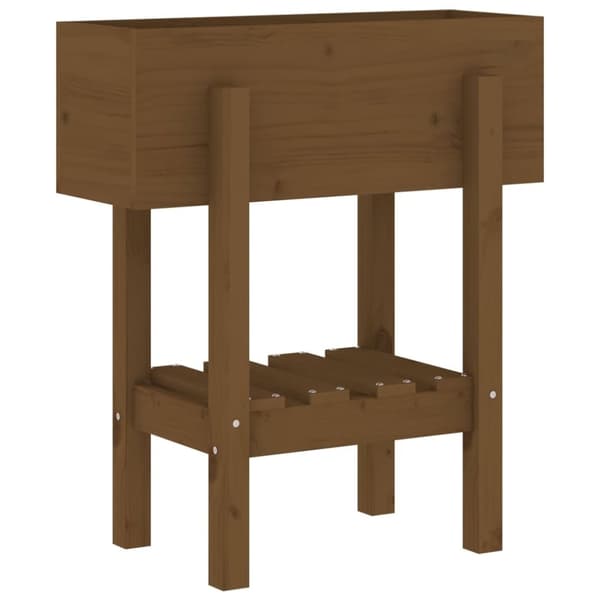 vidaXL Plantekasse honningbrun 62x30x69 cm heltre furu
