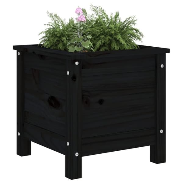 vidaXL Hageplantekasse svart 40x40x39 cm heltre furu