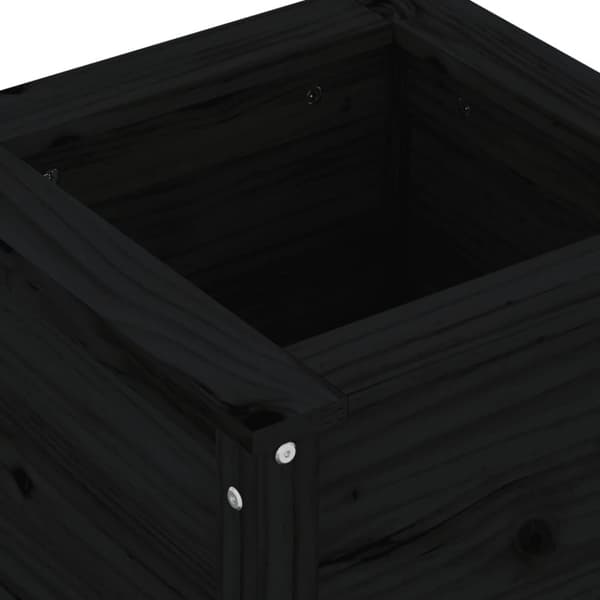 vidaXL Hageplantekasse svart 40x40x39 cm heltre furu