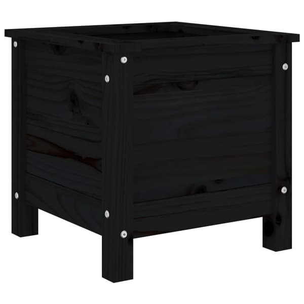 vidaXL Hageplantekasse svart 40x40x39 cm heltre furu