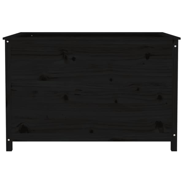 vidaXL Høybed svart 119,5x82,5x78 cm heltre gran