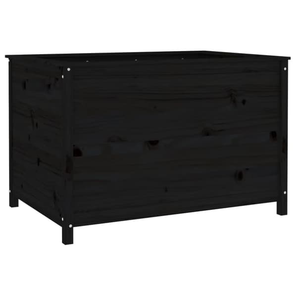 vidaXL Høybed svart 119,5x82,5x78 cm heltre gran
