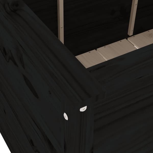 vidaXL Høybed svart 119,5x82,5x78 cm heltre gran