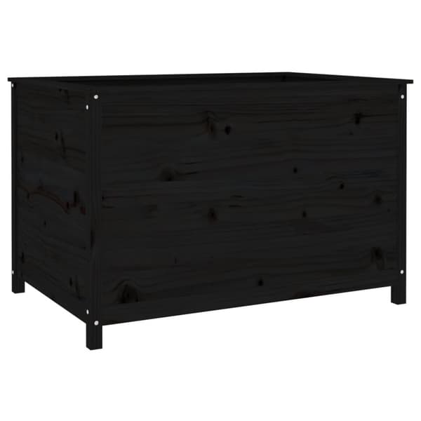 vidaXL Høybed svart 119,5x82,5x78 cm heltre gran