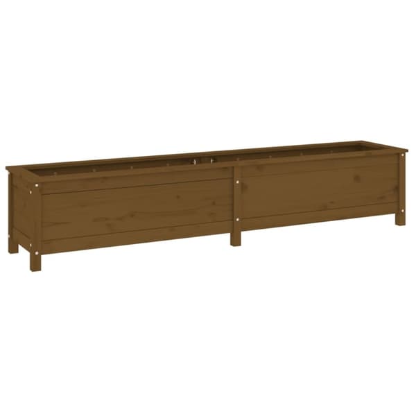 vidaXL højbed 199,5x40x39 cm massivt fyrretræ gyldenbrun