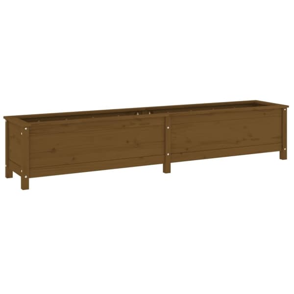 vidaXL højbed 199,5x40x39 cm massivt fyrretræ gyldenbrun
