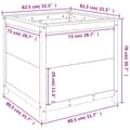 Miniatyrbillede 9 af 9: vidaXL plantekasse 82,5x82,5x78 cm massivt douglasgran