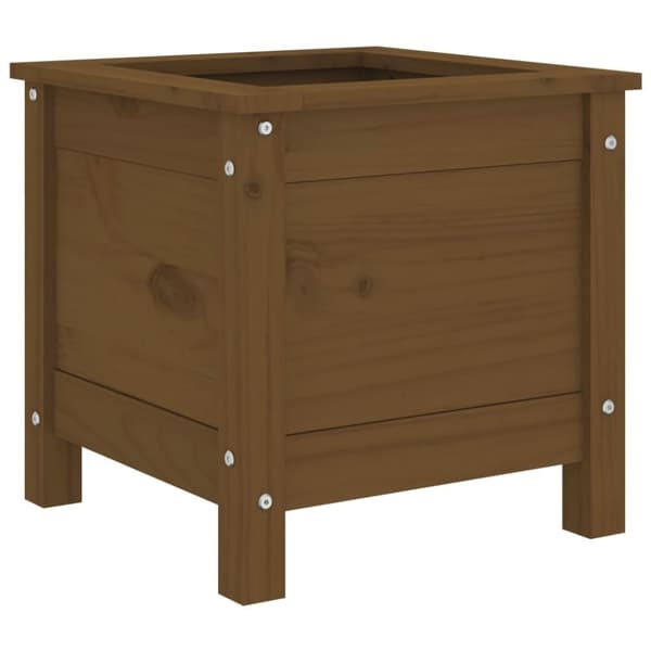 vidaXL Plantekasse honningbrun 40x40x39 cm heltre furu