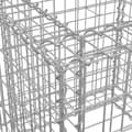 Miniatyrbillede 6 af 7: vidaXL gabionkurv 70x70x65 cm galvaniseret jern sølvfarvet